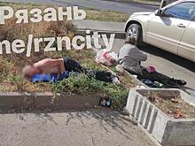 Бомжи поселились на парковке в рязанском Дашково-Песочне