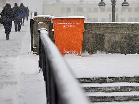 Желтый уровень опасности объявлен в Москве и области из-за ветра и гололедицы