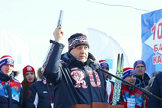 Валерий Радаев напутствовал участников Всероссийской лыжни