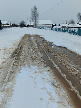В селе Красногорском в Удмуртии 3 января случился порыв водопровода