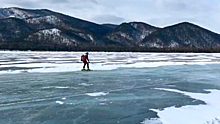 По льду Байкала на скорости 218 км/ч: российский лыжник установил рекорд Гиннеса