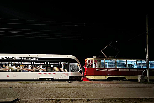 При столкновении трамваев в Красноярске пострадали четыре пассажира