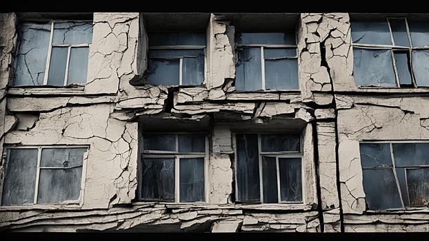 В Новосибирске жилой пятиэтажный дом покрывается огромными трещинами