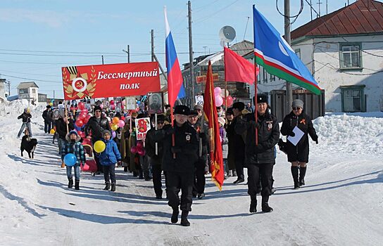 Акция «Бессмертный полк» в арктической Аллаихе