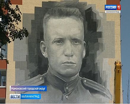 В Мамоново завершили портрет Героя Советского Союза