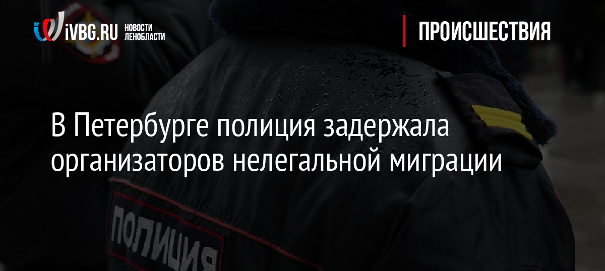 В Петербурге полиция задержала организаторов нелегальной миграции