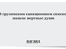В грузинском санкционном списке нашли мертвые души