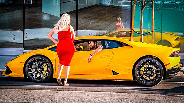 Пранкер показал, как люди реагируют на такси Lamborghini