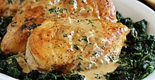 Фирменное блюдо Макса Лаврова из сериала «Кухня» — курица со шпинатом как-будто из французского ресторана