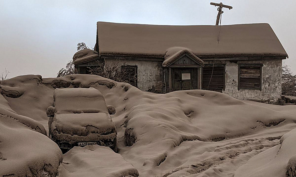 Последствия извержения вулкана Шивелуч