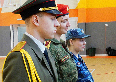 Юргинские юнармейцы приняли участие в городском смотре строя и песни в Кемеровской области