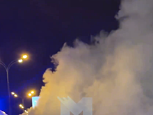 На МКАД на видео сняли разбитый грузовик, который попал в жесткое ДТП