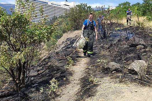Спасатели ликвидировали открытое горение возле отеля "Ялта-Интурист" в Крыму