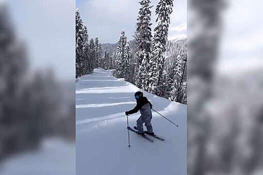 Певица Наталья Подольская сняла успехи сына от Преснякова на горнолыжном спуске