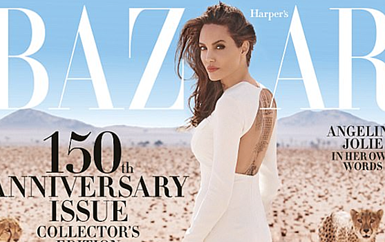 Опасная красота: Анджелина Джоли блистает на обложке глянца в компании гепардов