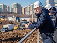 Мэр Собянин осмотрел ход строительства участка магистрали «Солнцево — Бутово — Варшавское шоссе»