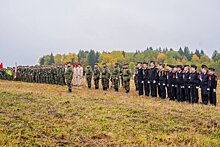 Жители Клина прошлись «Маршем кремлевских курсантов»