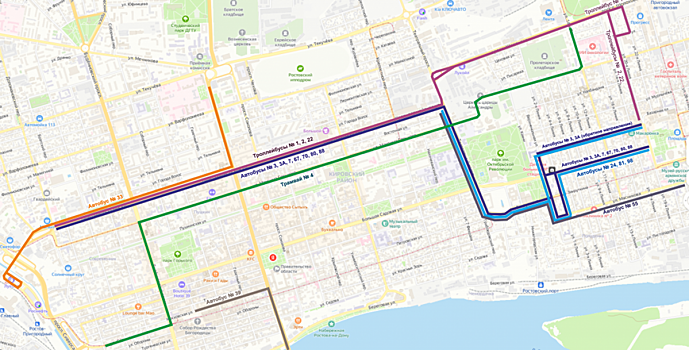В Ростове во время проведения пятого Ростовского велопарада работа общественного транспорта будет изменена