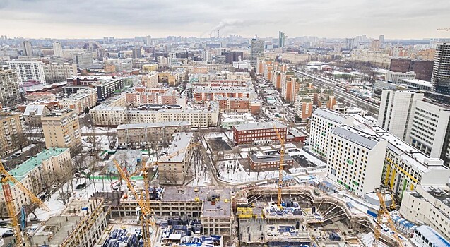 В Москве началась установка железобетонных конструкций нового спорткомплекса