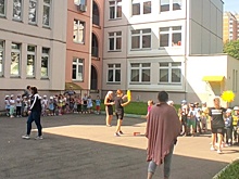 Спортивная эстафета прошла в дошкольном отделении школы №1310