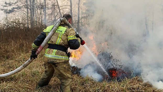 В Астраханской области природный пожар угрожает селу