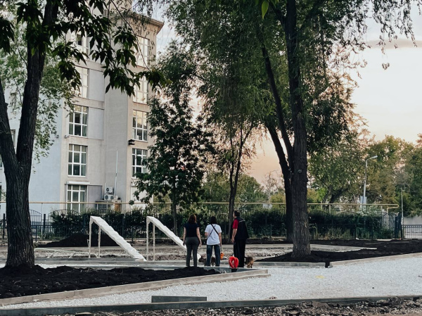 В самарском парке Щорса обустраивают площадку для выгула собак и освещение