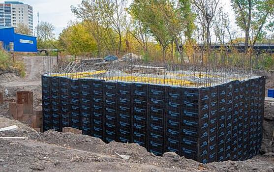 В Курске продолжается строительство канализационной насосной станции на Элеваторном проезде