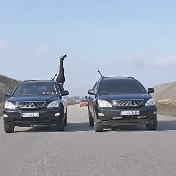 Одесский последователь Ван Дамма удивил сложным трюком с автомобилями