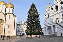 Главную новогоднюю ель России украсили 1,5 тыс. игрушек и 1,2 км гирлянд