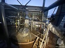 Опубликованы фото с места пожара на химзаводе в Дзержинске