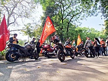 В столице Индии прошел мотопробег в честь 80-летия Великой Победы