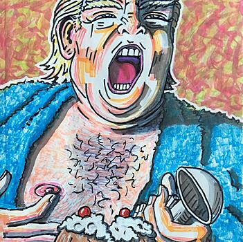 Джим Керри нарисовал Трампа, дергающего себя за сосок
