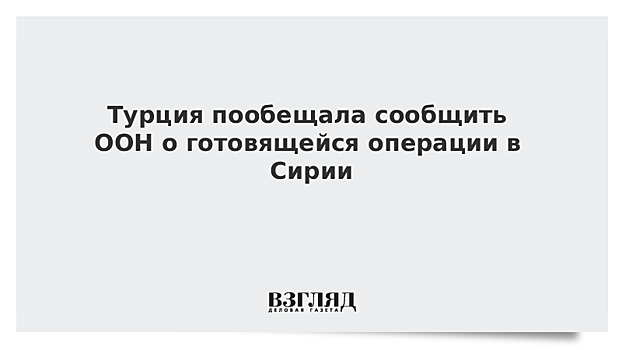 Турция проинформирует все причастные страны о готовящейся операции в Сирии