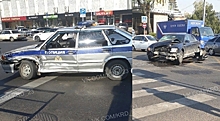 Инвалид на Audi протаранил патрульный автомобиль в Краснодаре
