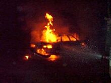 Ночью в центре Рязани горели четыре автомобиля