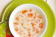 Молочный рисовый суп с тыквой «Весеннее лакомство»