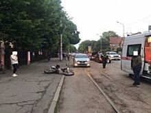 В Калининграде мотоцикл врезался в столб