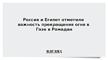 Россия и Египет отметили важность прекращения огня в Газе в Рамадан