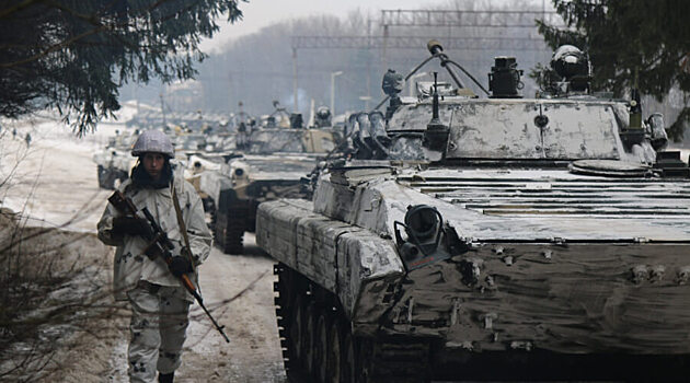 Колонна военной техники направилась в сторону Минска