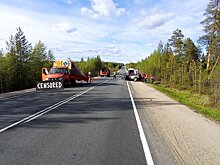 На трассе «Кола» пьяный водитель врезался в автомобиль дорожной службы