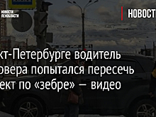 В Санкт-Петербурге водитель кроссовера попытался пересечь проспект по «зебре» — видео