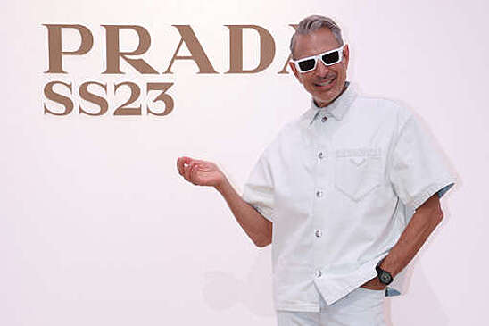 Джефф Голдблюм дал журналистам незапланированное интервью на показе Prada