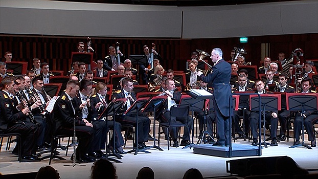 Центральный военный оркестр Минобороны РФ выступил на концерте «Звезды Фестиваля Спасская башня»