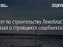 Комитет по строительству Ленобласти рассказал о строящихся соцобъектах