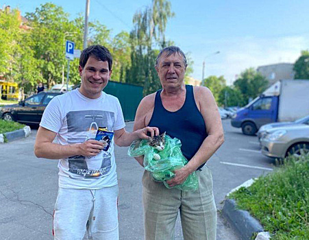 Балашихинские молодогвардейцы спасли кошку