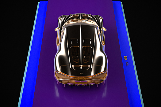 Посмотрите на модельку самого дорогого Bugatti, сделанную из чистого золота