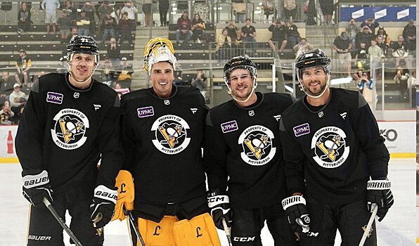 Флери сделал фото с Кросби, Малкиным и Летангом на тренировке «Питтсбурга». Голкипер завершит карьеру после предсезонной игры