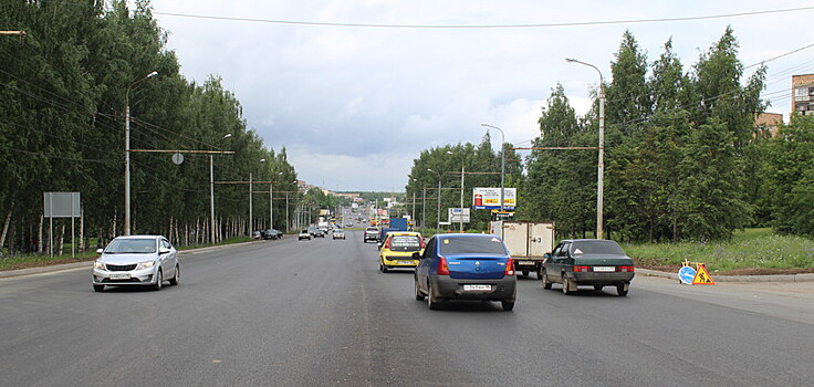 Восемь участков переделают на ремонтируемой улице 9 Января в Ижевске