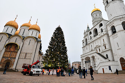 Главную Кремлевскую елку подготовили к Новому году