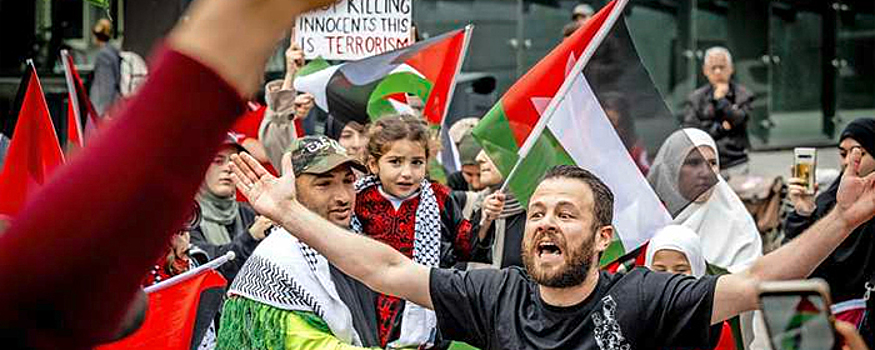 В Нидерландах десятки людей вышли на демонстрации в поддержку палестинцев